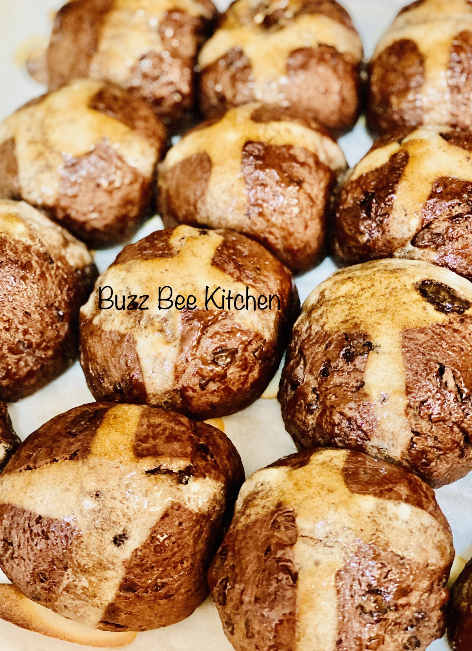 Chocolate Hot Cross Buns