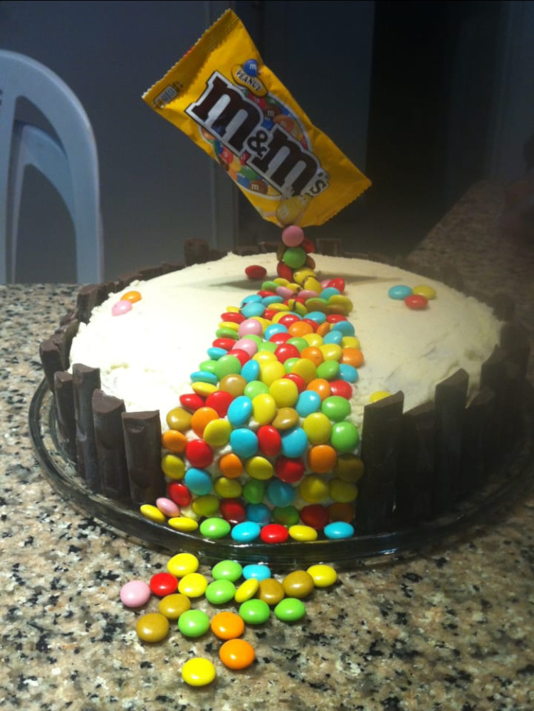 صورة وصفة كيكة أم اند ام/ M&M's Cake 